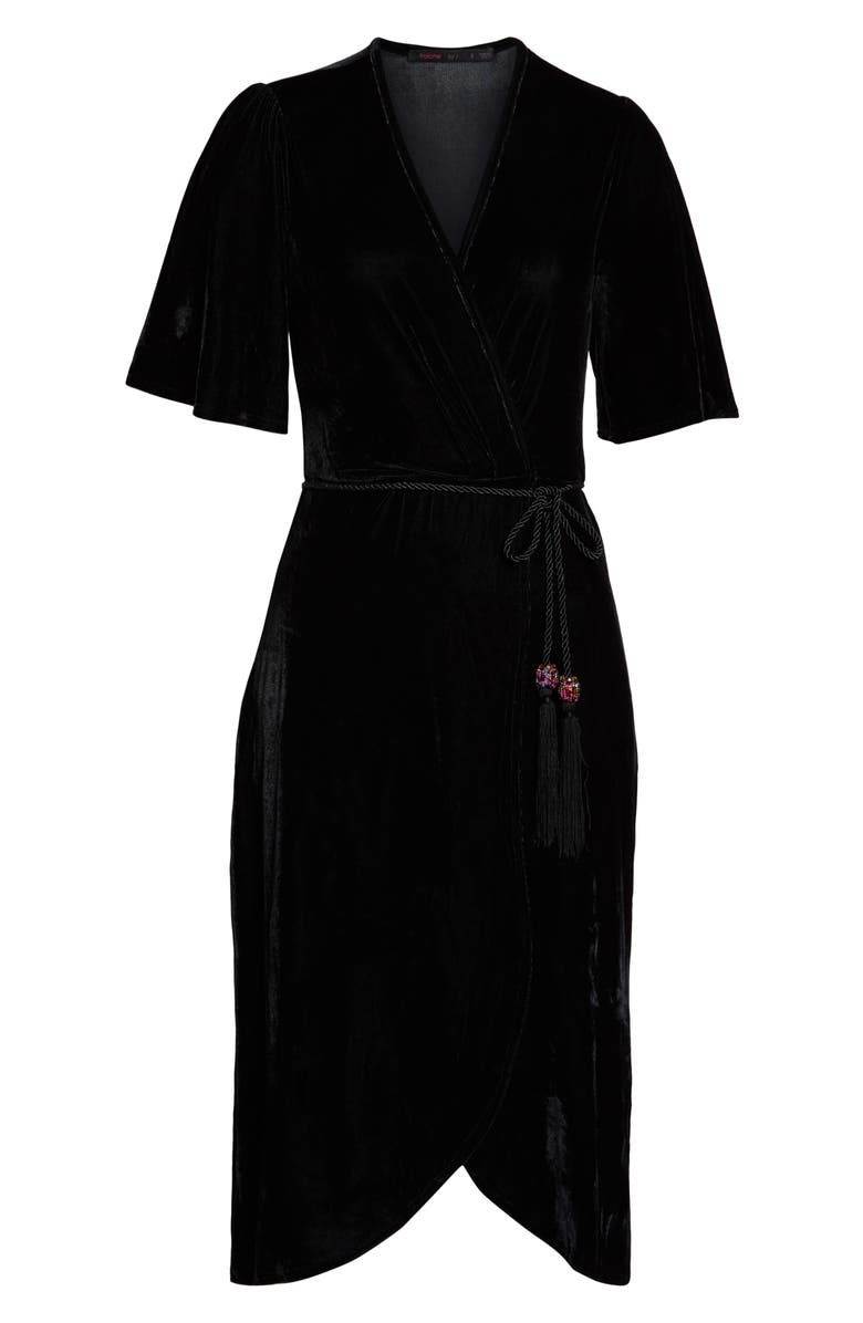 Fraiche by J Velvet Faux Wrap Dress, Alternate, color, 