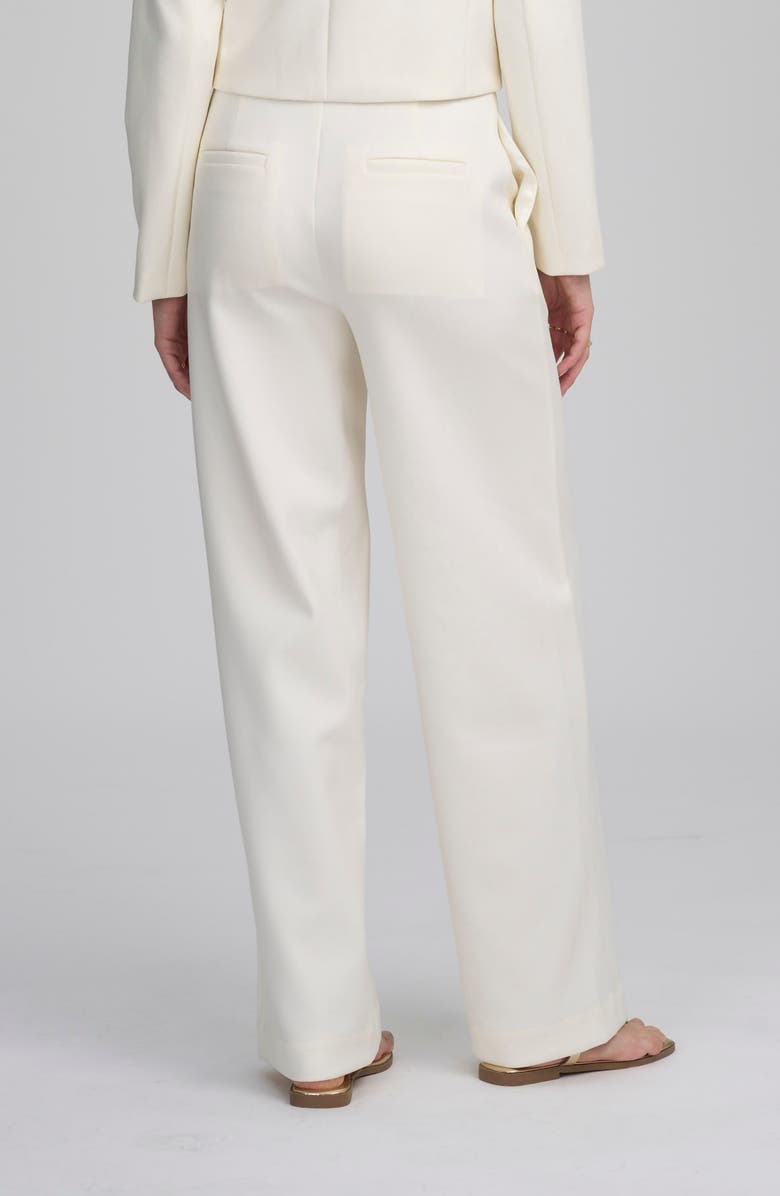 ELLE Collection Neoprene Pant, Alternate, color, Ivory