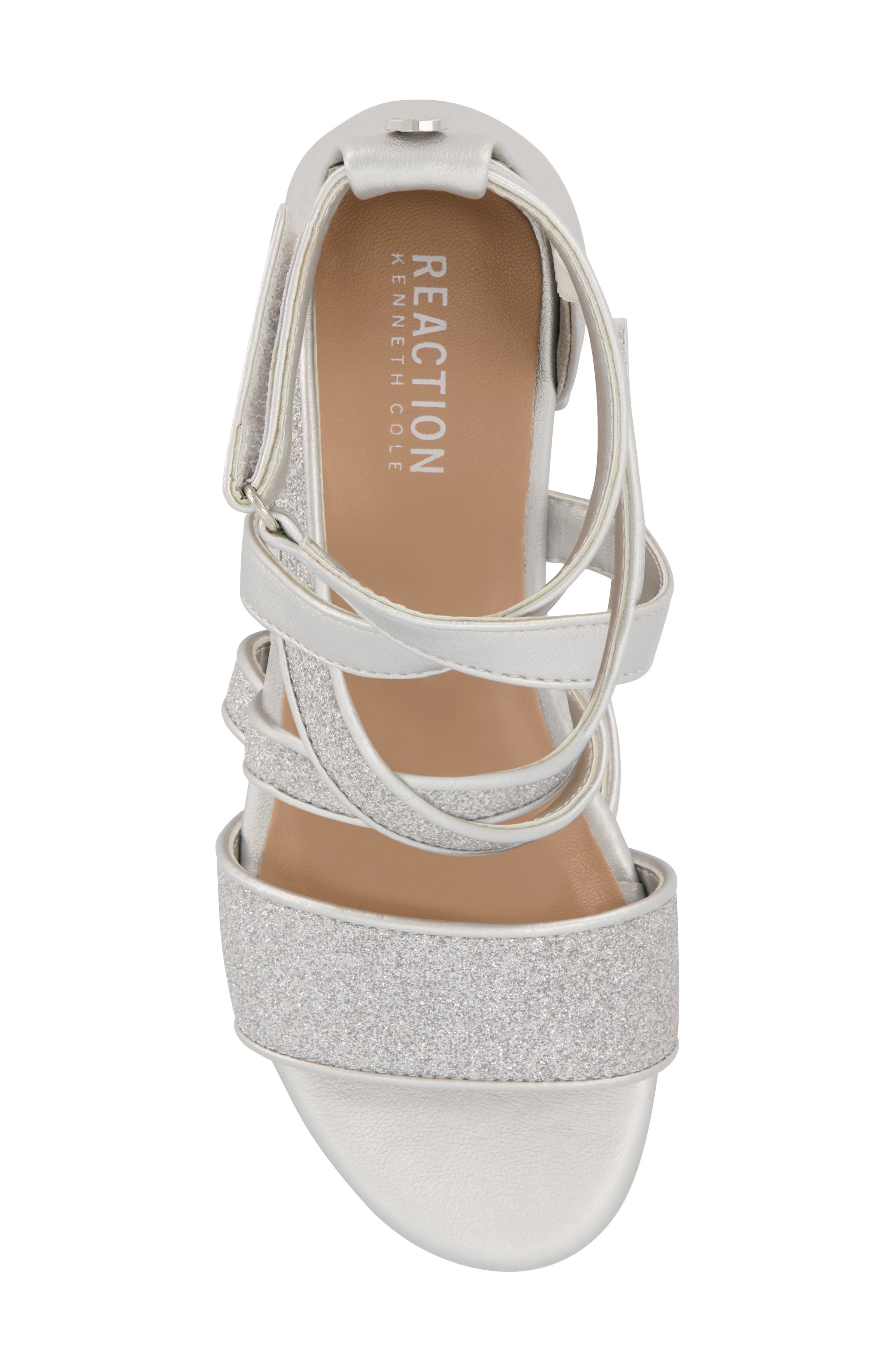 Kids' Bella Zella Ankle Strap Sandal, Alternate, color, SILVER