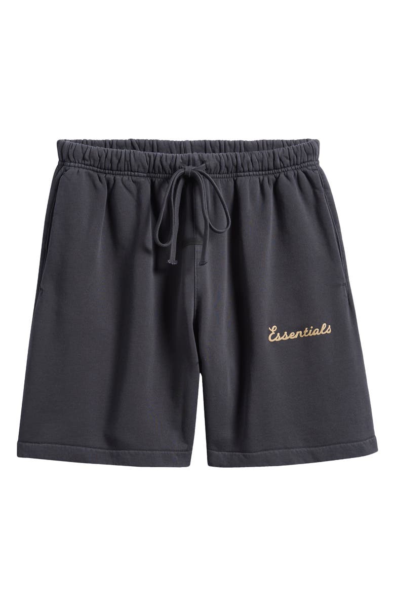 Fear of God Essentials Classic Fit Training Logo Sweat Shorts, Alternate, color, Concrete/Dark Concrete Heather