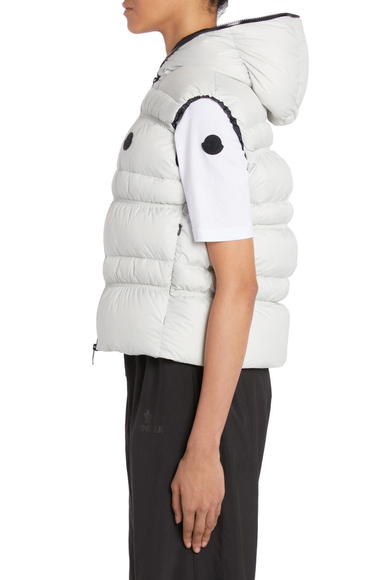 Weser Hooded Down Puffer Vest, Alternate, color, ICE