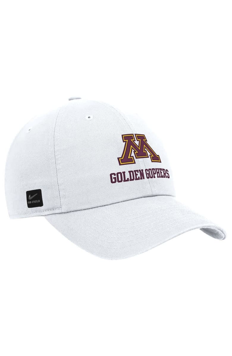 Nike Men
s Nike White Minnesota Golden Gophers 2025 On-Field Club Adjustable Hat, Main, color, White