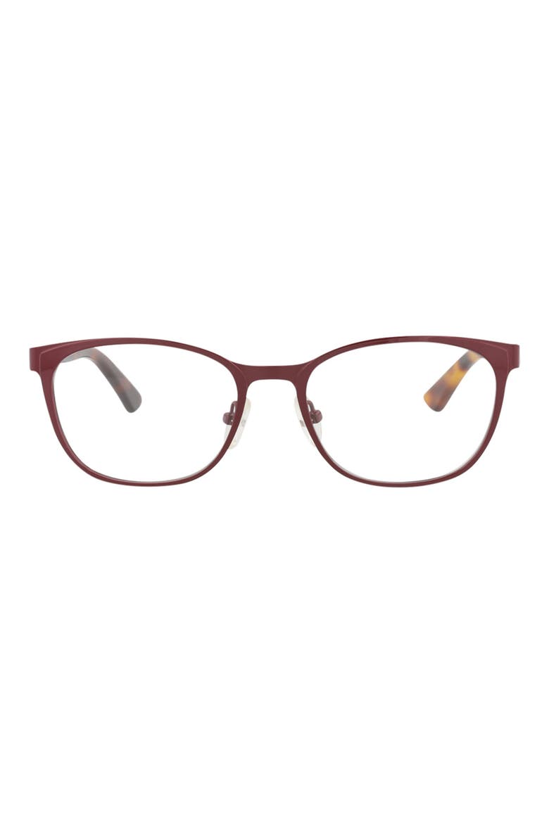 48mm Square Optical Glasses, Main, color, BURGUNDY AVANA TRANSPARENT