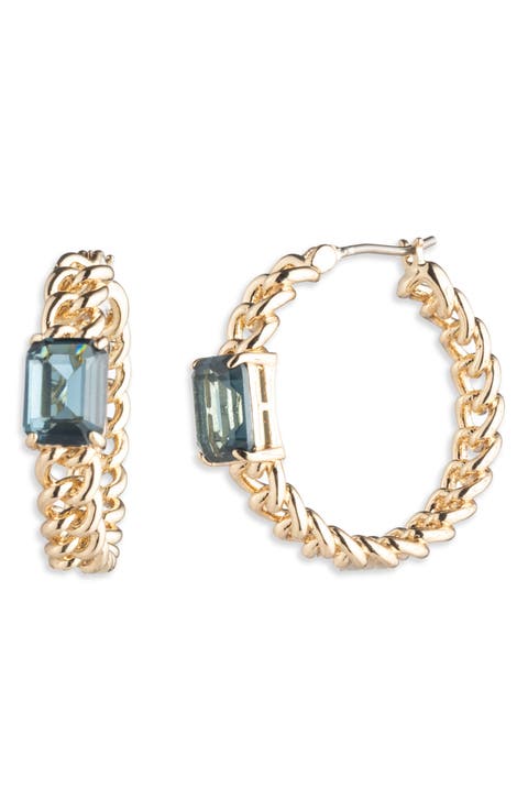 Desmond Curb Chain Hoop Earrings