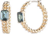 Lauren Ralph Lauren Desmond Curb Chain Hoop Earrings
