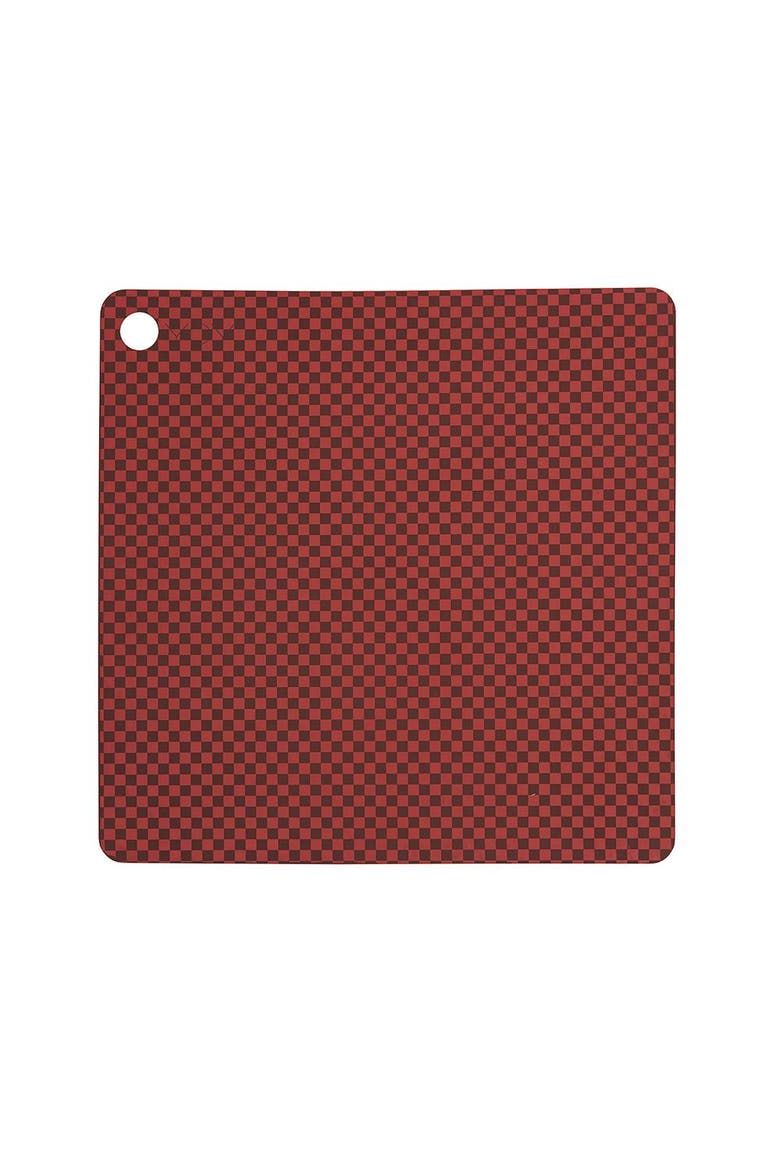Placemat Checker - Pack of 2, Main, color, Red