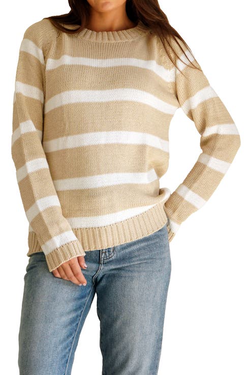 Sloane Stripe Cotton Crewneck Sweater
