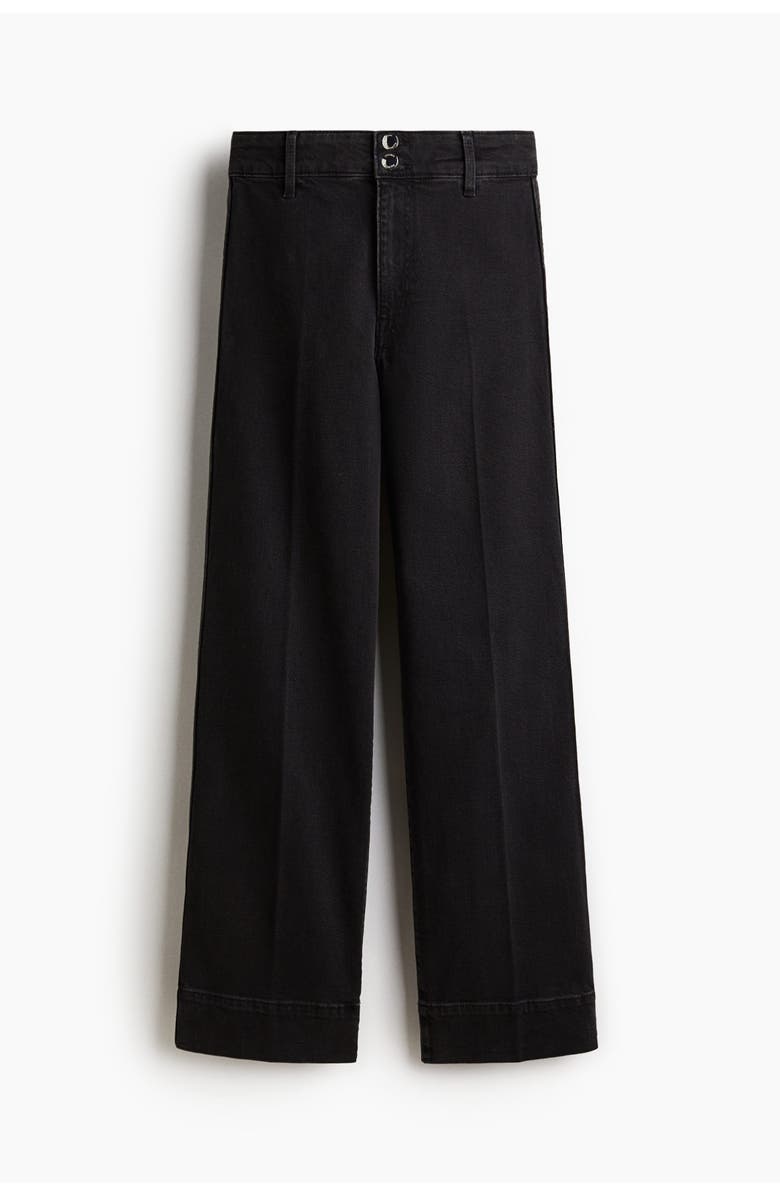 H&M Wide High Jeans, Alternate, color, Dark Denim Gray