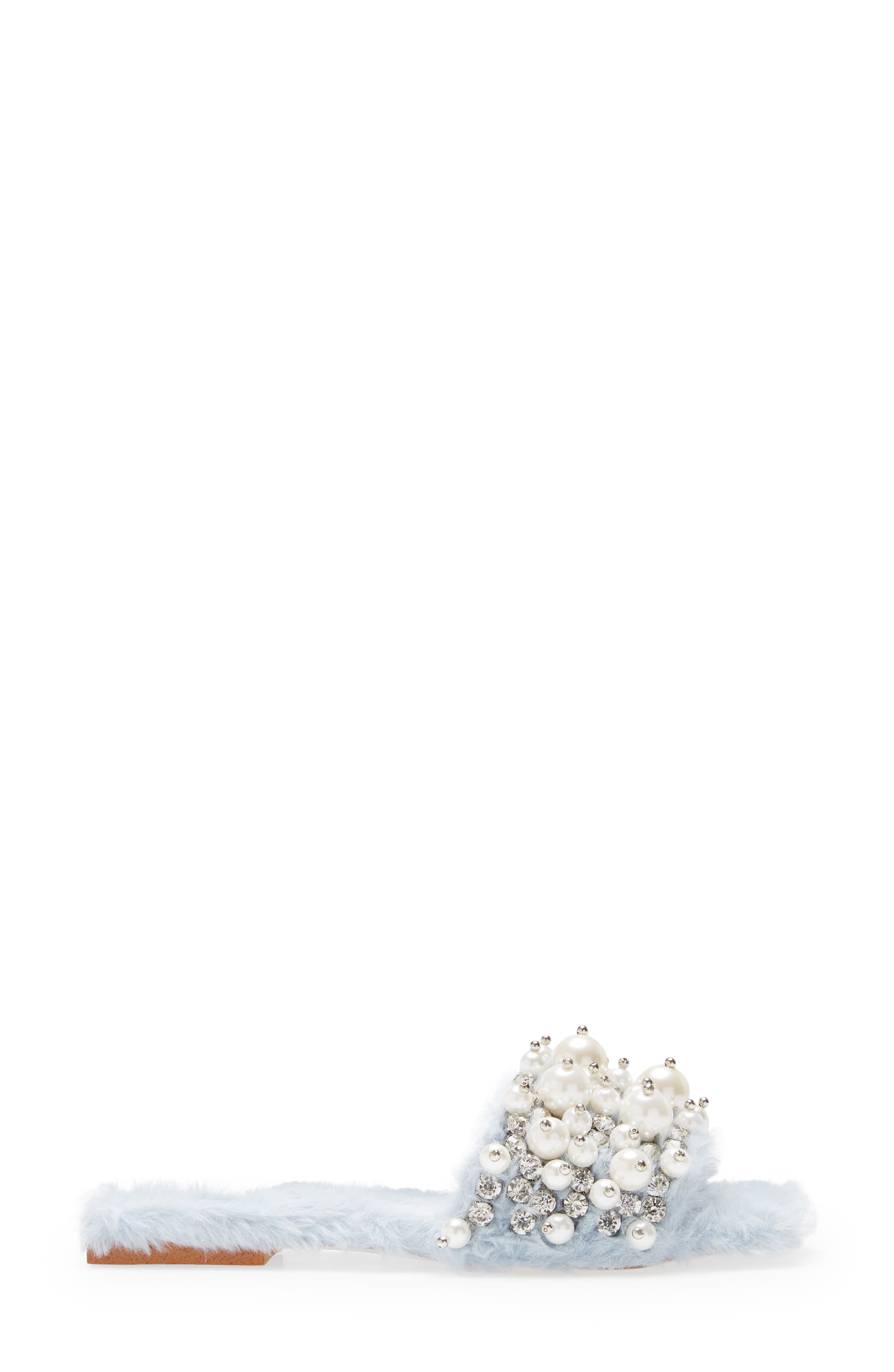 Jeffrey Campbell Facile Faux Fur Slide Sandal, Alternate, color, 