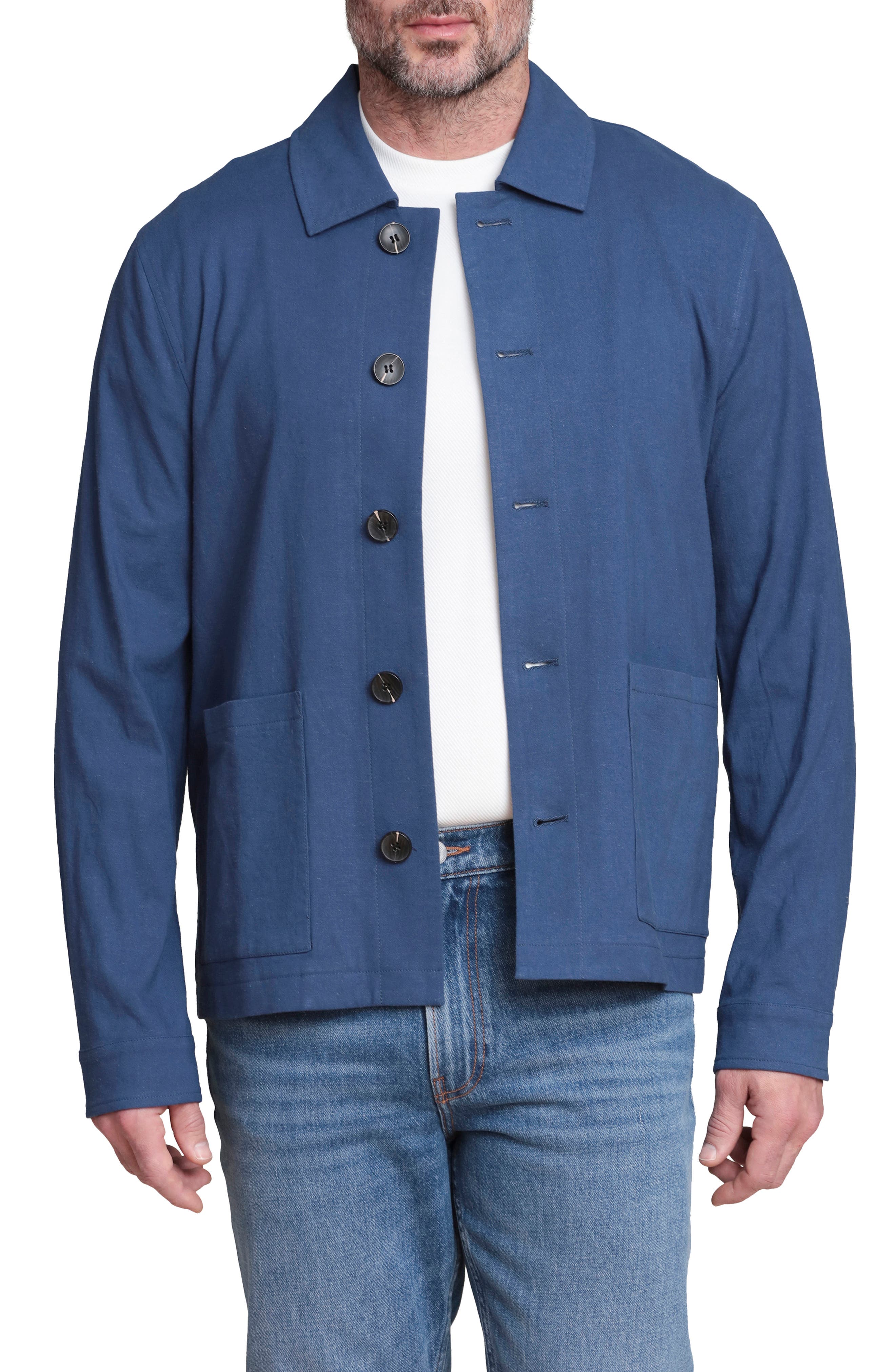 Relaxed Fit Linen & Cotton Work Jacket - image 3