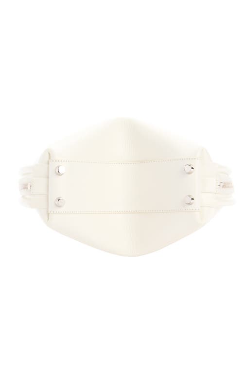 Acne Studios Small Bowlina Leather Shoulder Bag In White