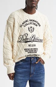 Dolce&Gabbana Embroidered Cable Stitch Sweater