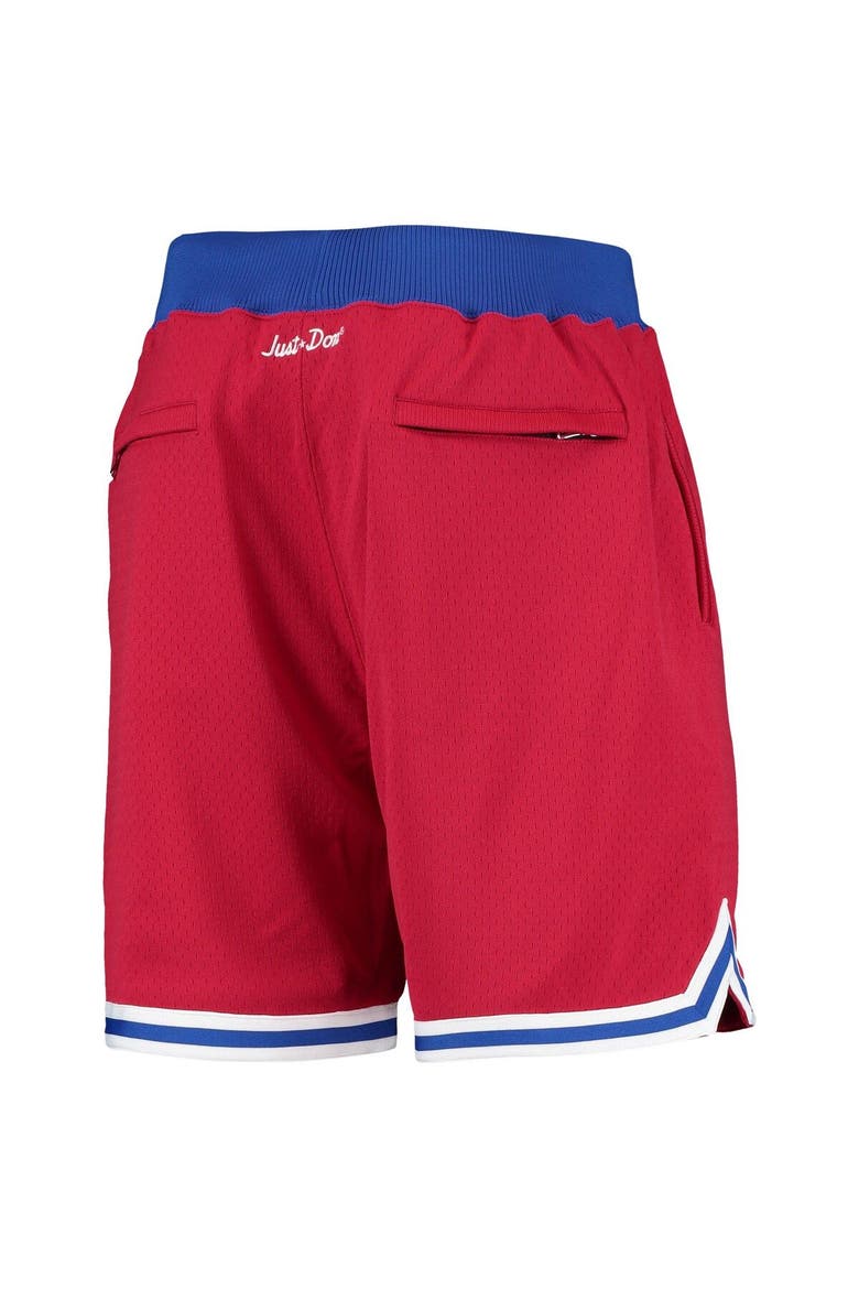 Men's Mitchell & Ness Red New England Patriots Just Don Gold Rush Shorts, Alternate, color, Red