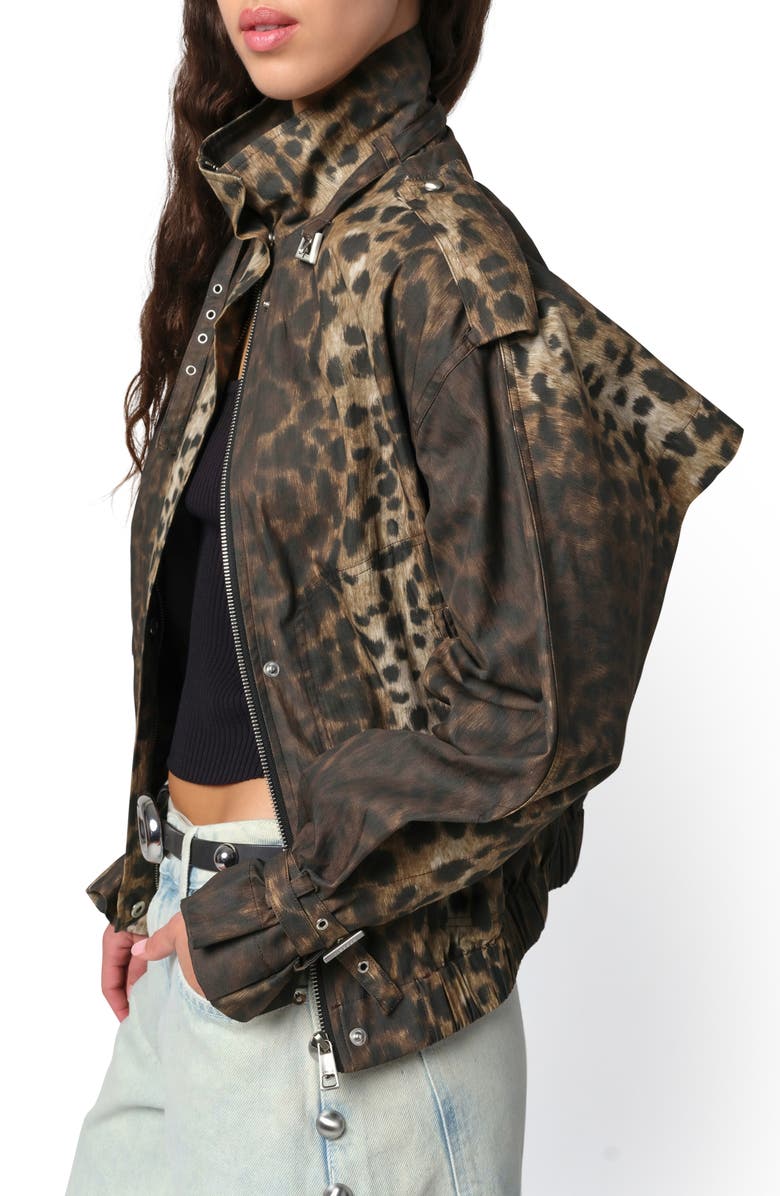 Apparis Thea Leopard Print Rain Jacket, Alternate, color, Leopard