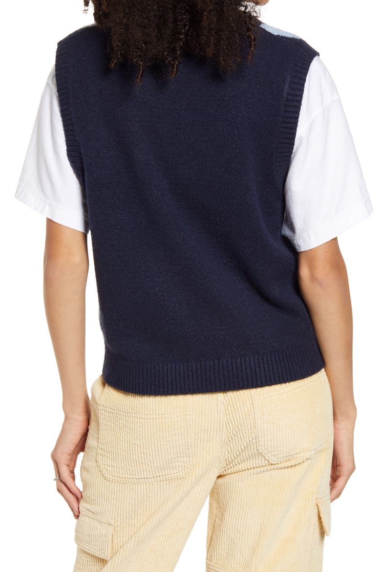 Disco Sweater Vest, Alternate, color, BLUE-NAVY DIAMOND