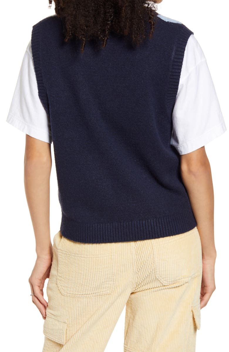 BP. Disco Sweater Vest, Alternate, color, Blue-Navy Diamond