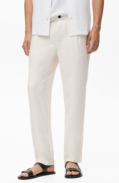 Pleated Straight Fit Pants