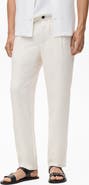 MANGO Pleated Straight Fit Pants