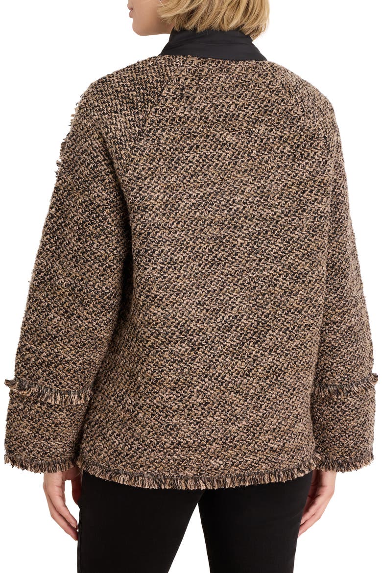 Reversible Fringe Mix Coat, Alternate, color, BLACK MIX