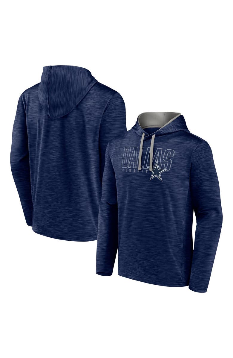 FANATICS Men's Fanatics Branded Heather Navy Dallas Cowboys Hook and Ladder Pullover Hoodie, Main, color, 