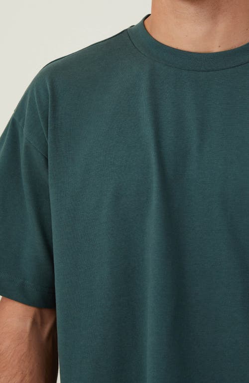 Cotton On Men's Box Fit Plain T-shirt In Pine Needle Green