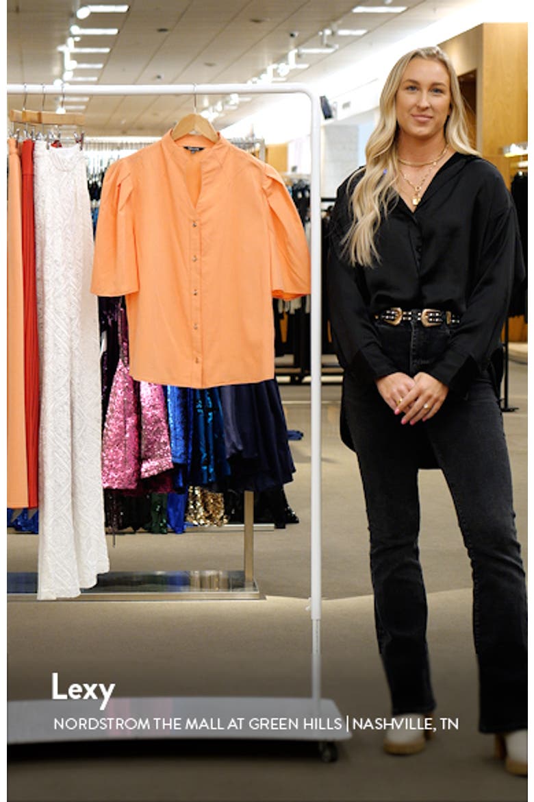 Puff Sleeve Front Button Shirt video