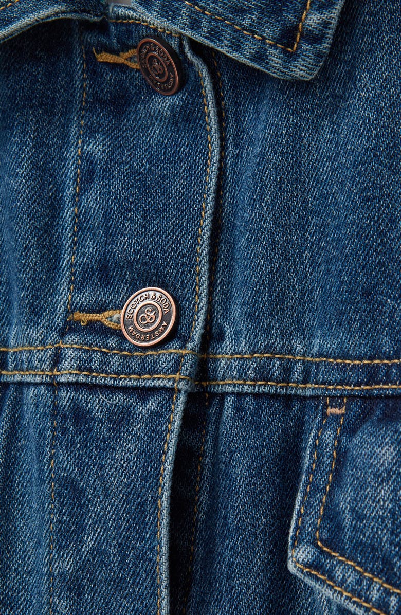 Scotch & Soda Oversized Crop Denim Jacket, Alternate, color, Destination