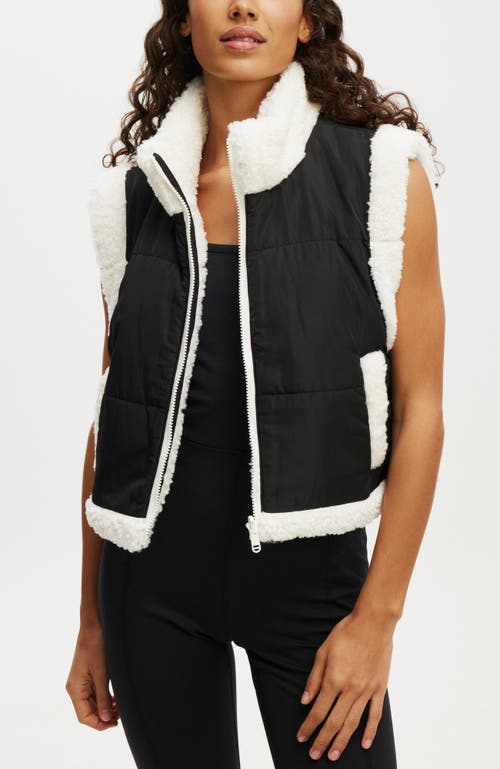 COTTON ON BODY COTTON ON BODY MOTHER PUFFER SOFT FLEECE REVERSIBLE VEST