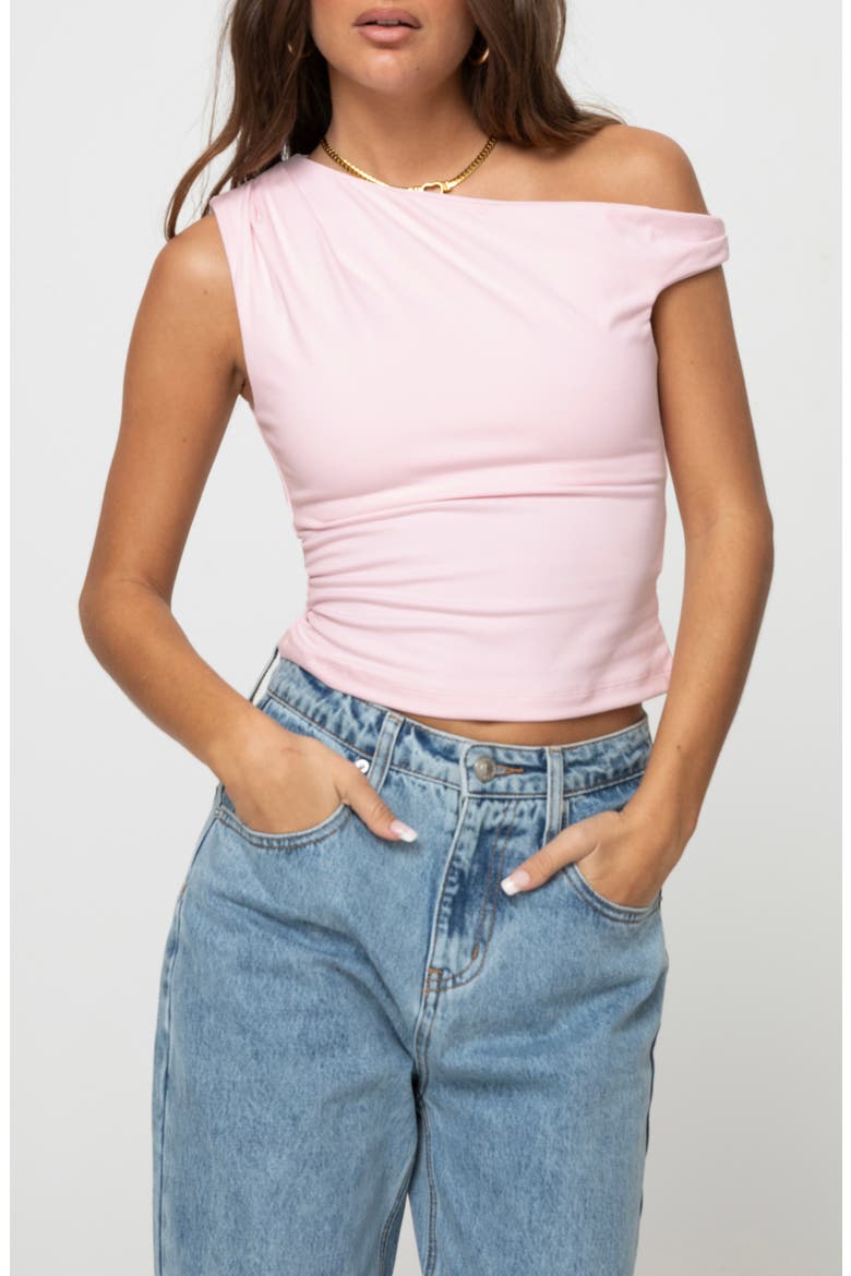Danza One-Shoulder Top, Main, color, PINK
