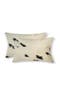 Torino Kobe Cowhide Pillow - Set of 2 - 12" x 20" - White/Black