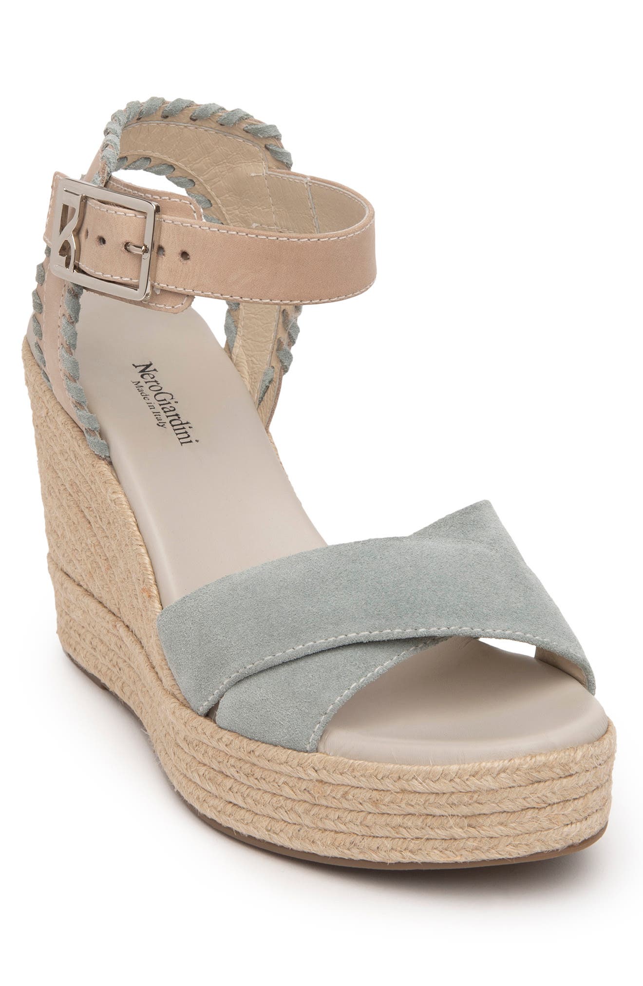 NeroGiardini Espadrille Wedge Sandal, Main, color, 