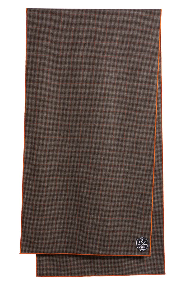 CLIFTON WILSON Shepherd's Check Wool Scarf, Alternate, color, 