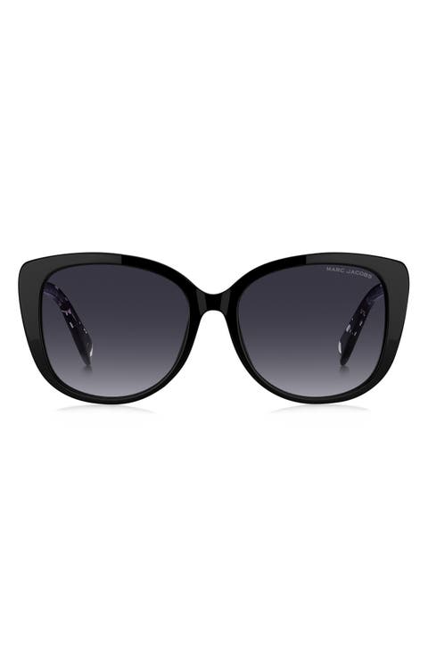 57mm Gradient Cat Eye Sunglasses