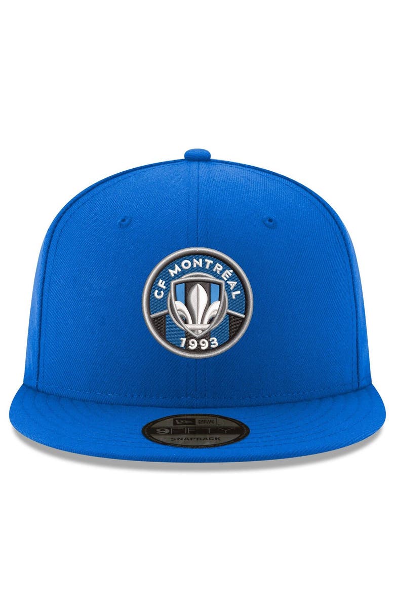 New Era Men's New Era Blue CF Montreal Primary Logo 9FIFTY Snapback Adjustable Hat, Alternate, color, 