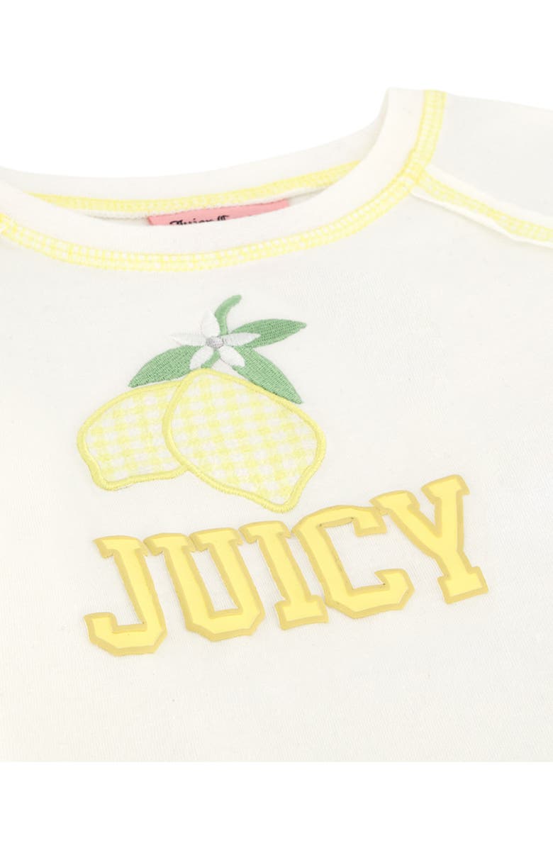 Juicy Couture Lemon Embroidered T-Shirt & Skirt, Alternate, color, Yellow Multi