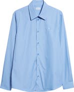 Burberry Sam Equestrian Knight Design Cotton Poplin Button-Up Shirt