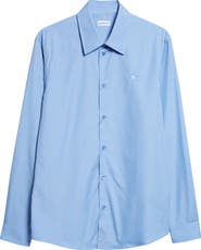 Burberry Sam Equestrian Knight Design Cotton Poplin Button-Up Shirt