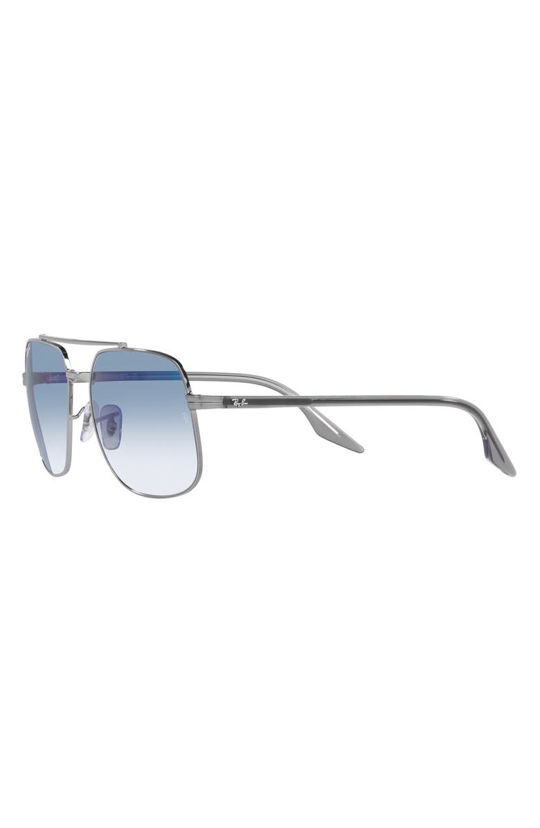 Ray-Ban 56mm Gradient Square Sunglasses, Alternate, color, Gunmetal
