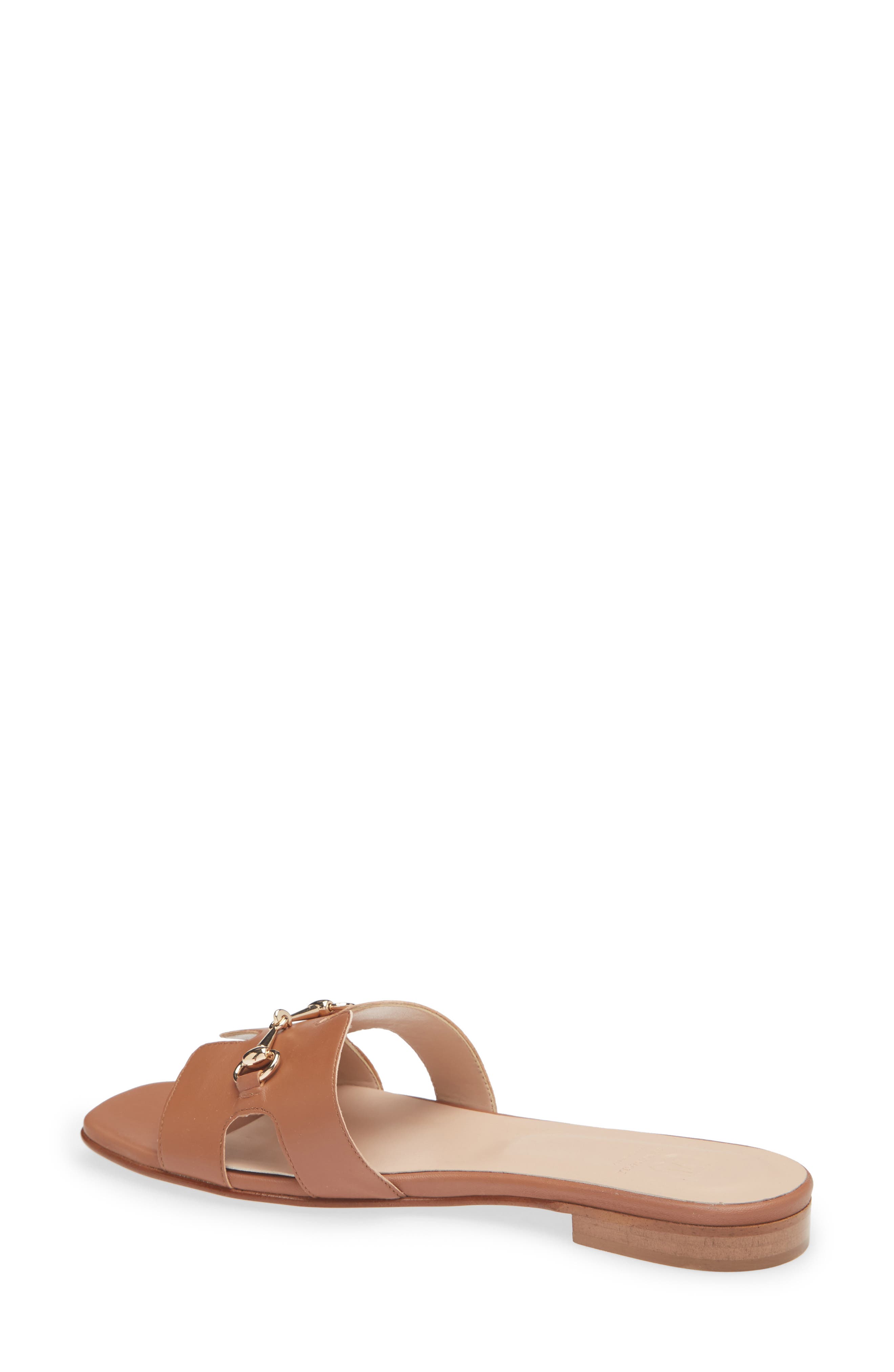 Bit Slide Sandal, Alternate, color, COGNAC NAPPA