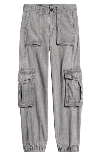 Smallsaints By Allsaints Kids' Denim Cargo Joggers In Gray