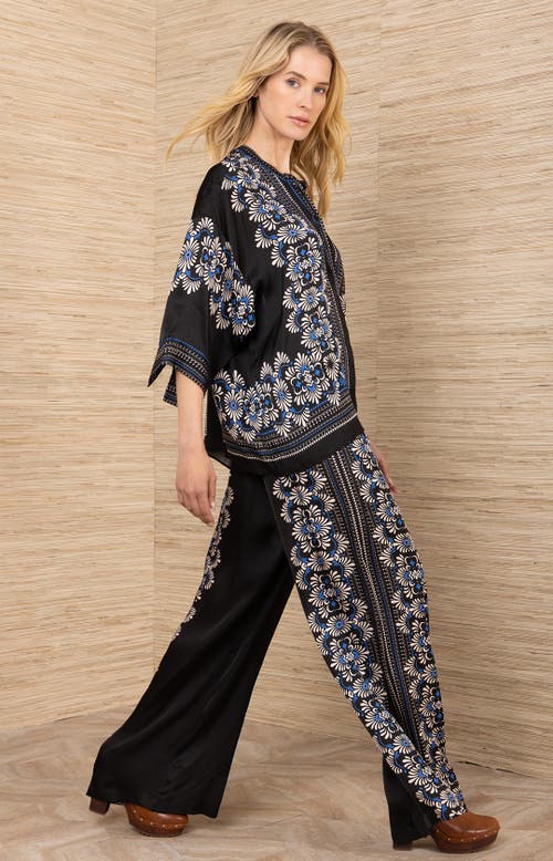 Hale Bob Zaria Charmeuse Top In Black
