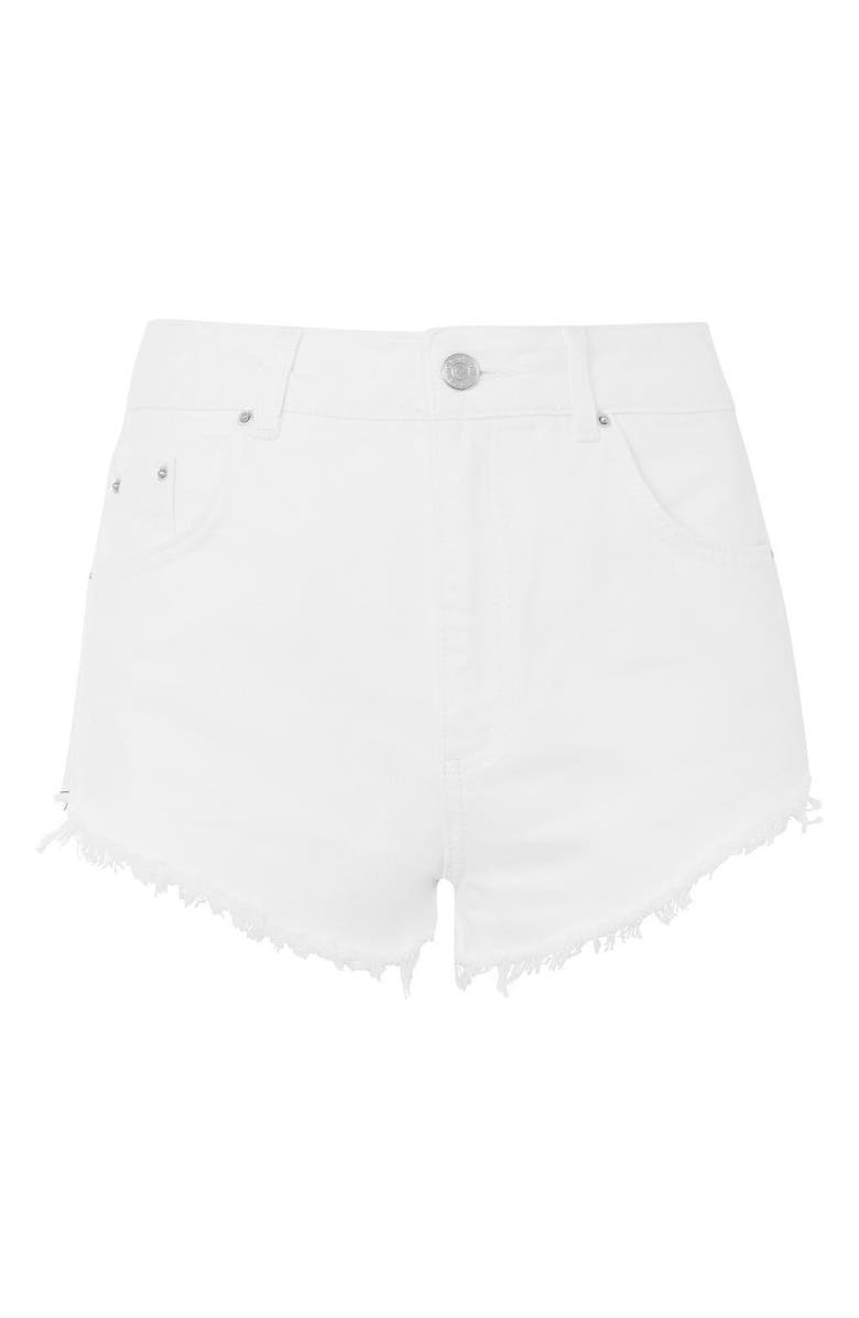 Topshop Kiri Denim Shorts, Alternate, color,