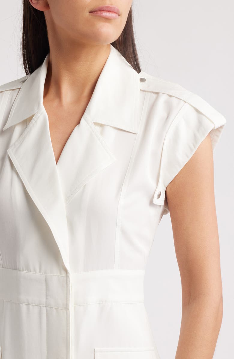 ZOE AND CLAIRE Short Sleeve Shirtdress, Alternate, color, White