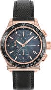 FERRAGAMO 1927 Chronograph Leather Strap Watch, 38mm