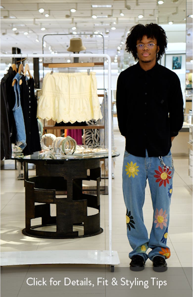 Gabriette Embroidered Eyelet Organic Cotton Miniskirt, sales video thumbnail