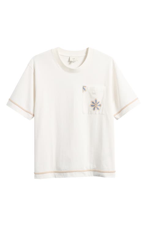 Daisel Embroidered Appliqué Relaxed Cotton T-Shirt