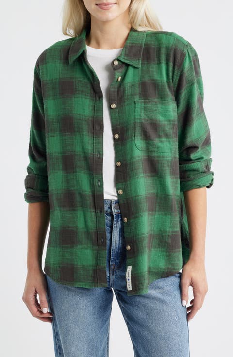 Clyde Plaid Coton Flannel Button-Up Shirt