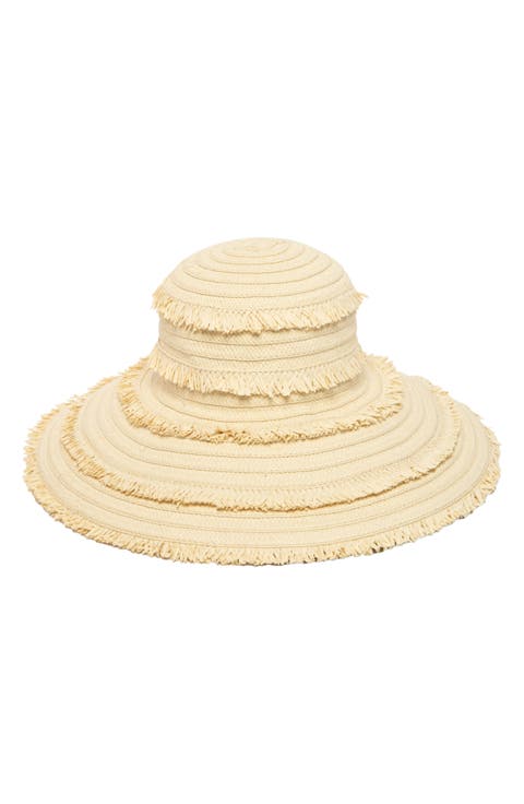 Fringe Wide Brim Sun Hat