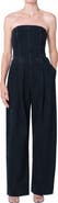 AGOLDE Agyness Strapless Wide Leg Denim Jumpsuit