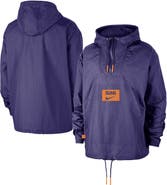 Nike Men's Nike  Purple Phoenix Suns Courtside Premium Club Anorak Quarter-Zip Hoodie Jacket